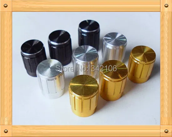 Бесплатная доставка! 20 шт. алюминиевая ручка потенциометра/регулятор