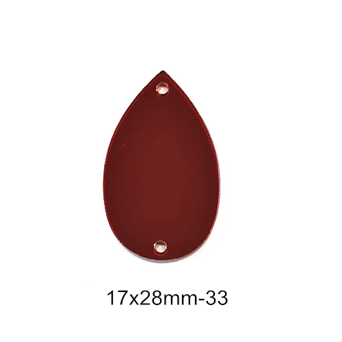 P33-17x28mm Распродажа! 50 шт. хрустальные зеркальные пришивные стразы, акриловые зеркальные пришивные стразы темно-Красного цвета для шитья одежды B3603 - Цвет: P33-17x28mm