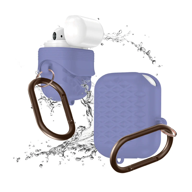 Водонепроницаемый чехол для наушников AirPods мягкий силиконовый Полный Защитный 1 2