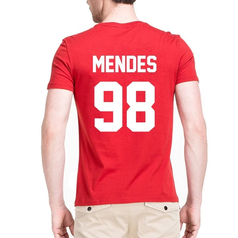Модная футболка Shawn Mendes MENDES 98 футболки с буквенным принтом на спине для