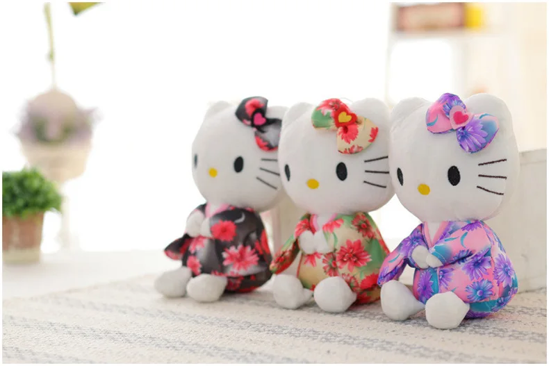 20 см Kawaii японская свинья кимоно KT cat плюшевые куклы игрушки hello kitty творческий детский подарок на день рождения
