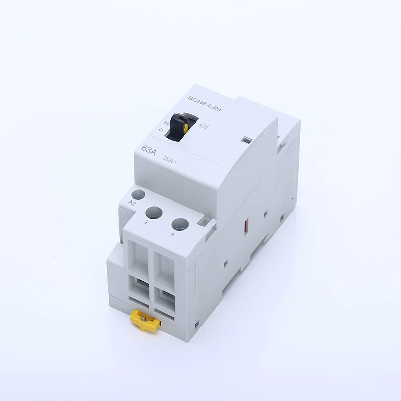 Бытовой контактор Американская классификация проводов 2р 63A AC220V 50/60HZ Din rail одиночная фаза контактор 2NO ручного управления переключатель