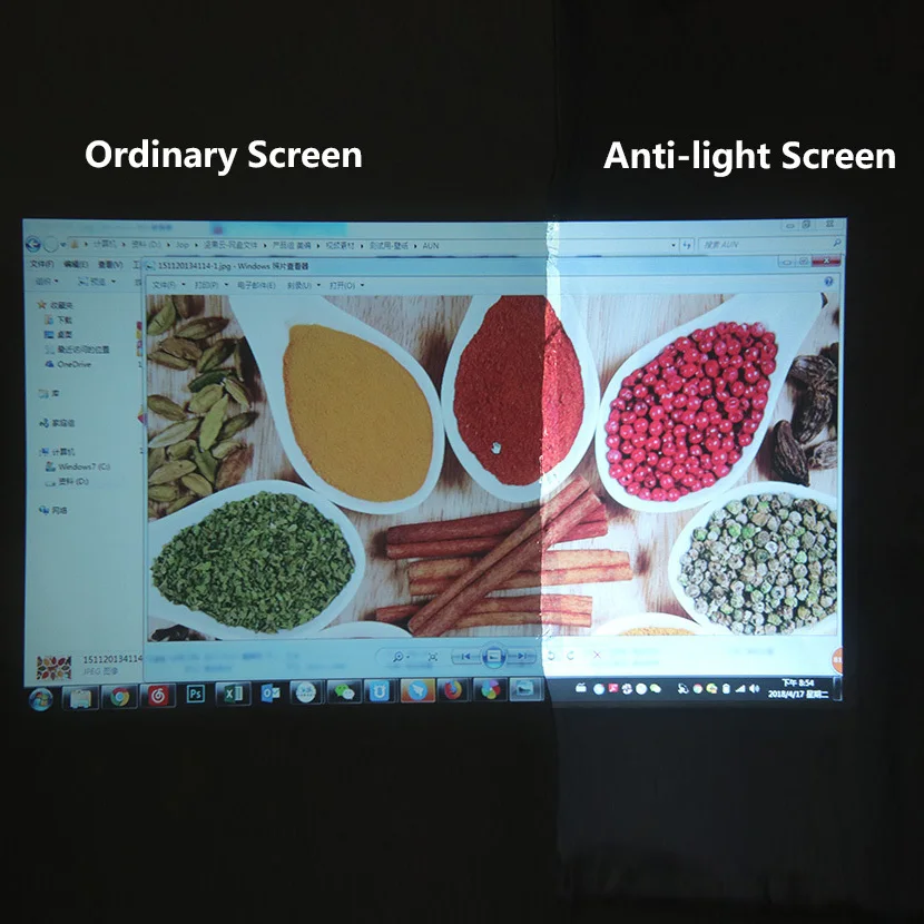 AUN Anti-Light Projection Screen for DLP LED 1080P 4K Projector Portable Reflective Good at Day Time Use Up to 133 Inch | Электроника