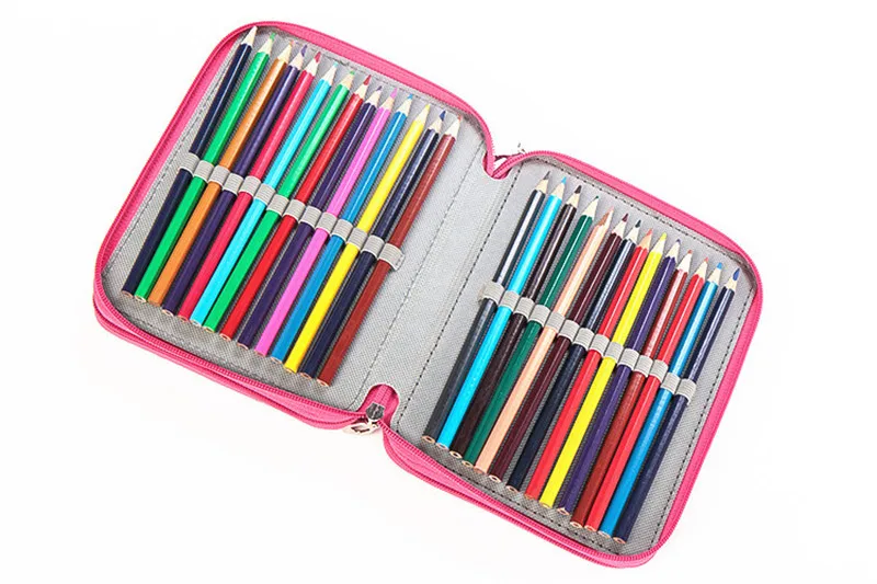 Водонепроницаемый школьный пенал 72 Цвета 78 отверстия уголовного Pencilcase 3 слоев ручка сумка для мальчиков и девочек Многофункциональный Box канцелярские мешок