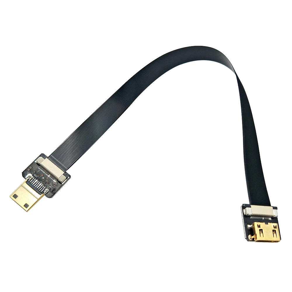 Danspeed 20 см женский и мужской F/M FPV Mini HDMI к FPC плоский тонкий кабель для