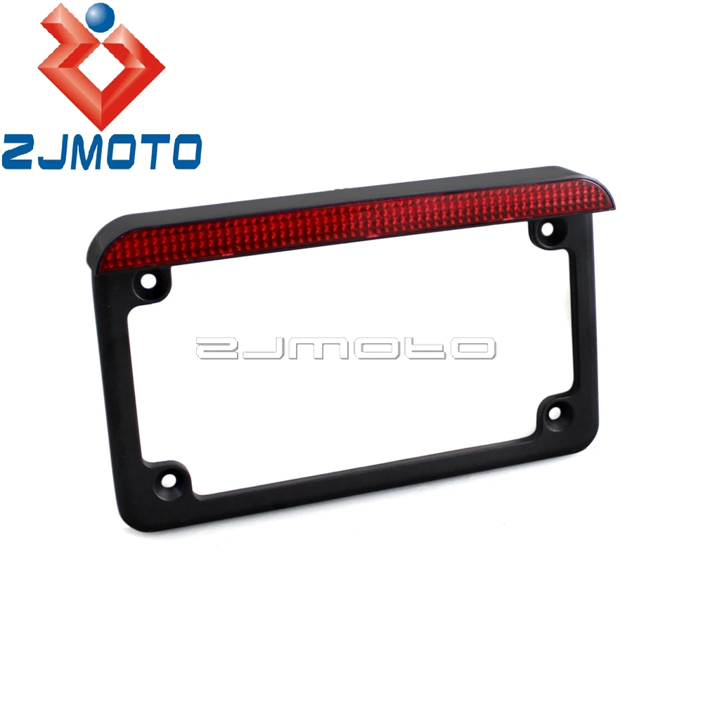Universak черный мотоцикл 7 &quotx 4&quot Лицензия рамка номерной знак свет w/светодиодные