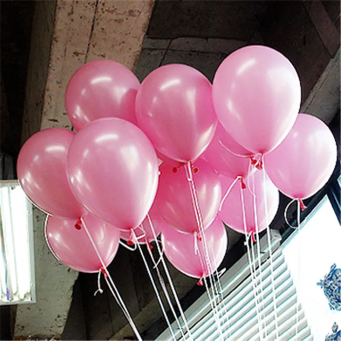 Pink 100/50 шт./лот, воздушные шары на день рождения, 8 дюймов, латексные шары, золотые, красные, розовые, синие жемчужные шары для свадебной вечеринки, детские игрушки, воздушные шары - Цвет: Pink