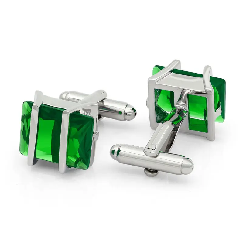 VAGULA запонки с зеленым кристаллом горячая Распродажа медные Gemelos Новые запонки для французских рубашек мужские ювелирные изделия 708