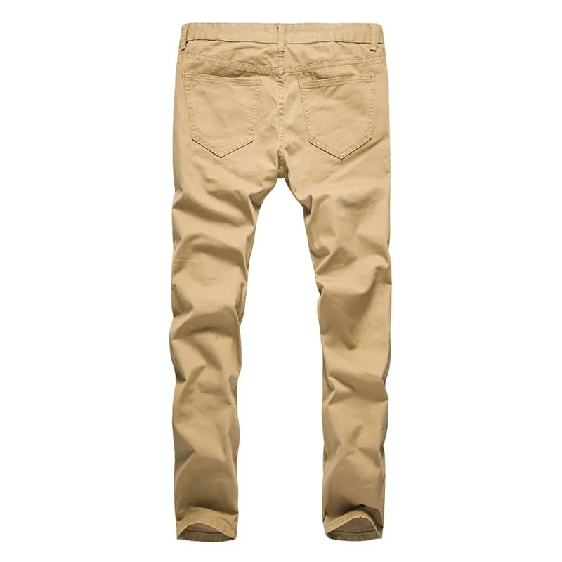 Осень зима 2017 стильные мужские модные длинные брюки повседневные джинсы с