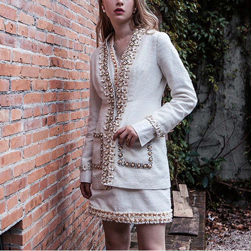 Жемчуг Тонкий шерстяной Основной Пальто Осенне зимняя Дамская обувь 2018 новое