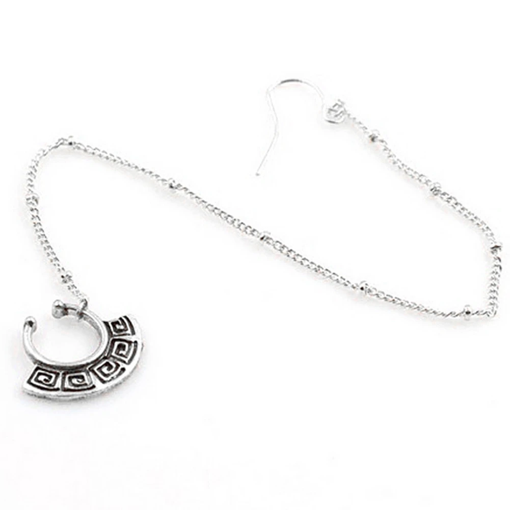 Новые кольца и шпильки для носа поддельные пирсинг Летний стиль хрустальный