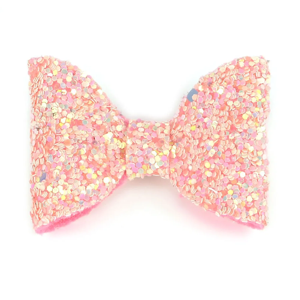 30pcs/lot 2inch Glitter Hair Bows Without Clip Handmade Mini Bow For DIY Crafting | Детская одежда и обувь