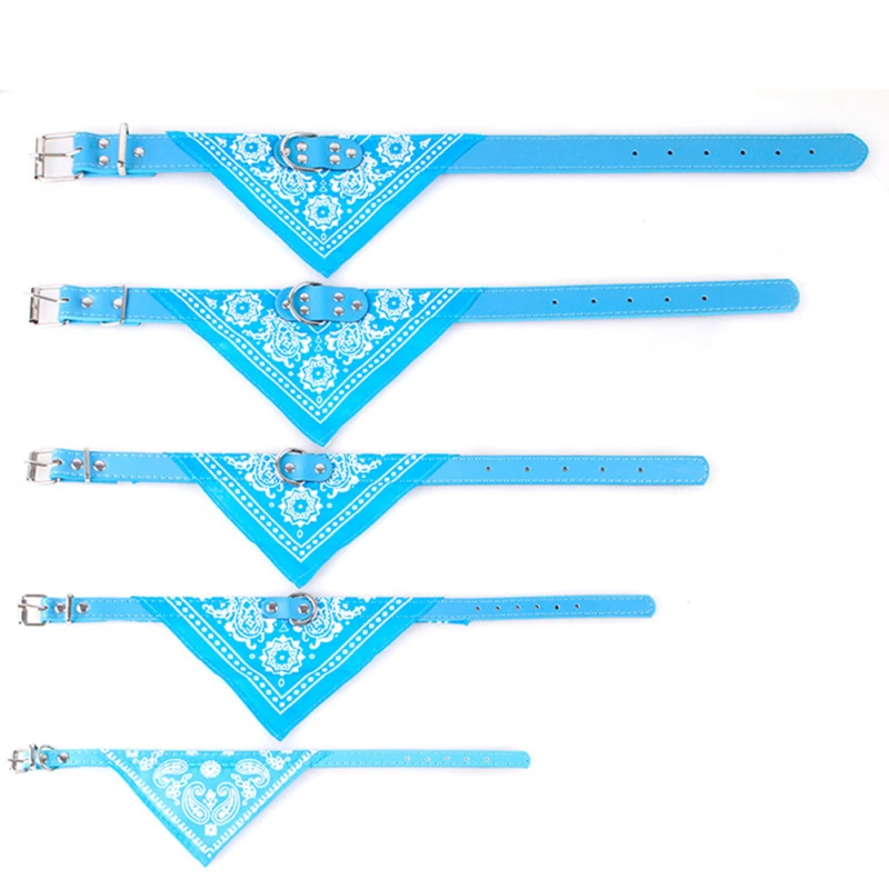 Регулируемая Кошка Собака Воротник шарф прекрасные печатные зоотоваров собак