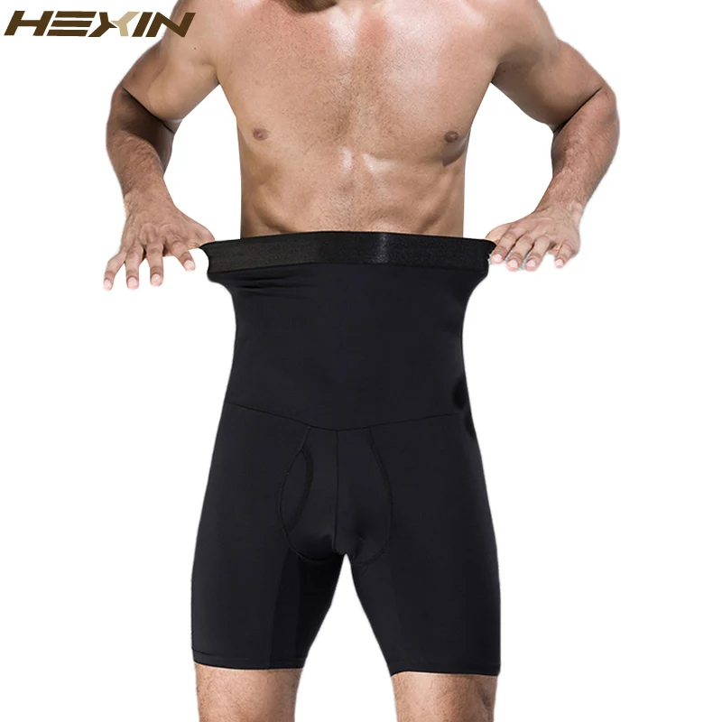 Мужские утягивающие штаны HEXIN с высокой талией тренировочные для живота нижнее