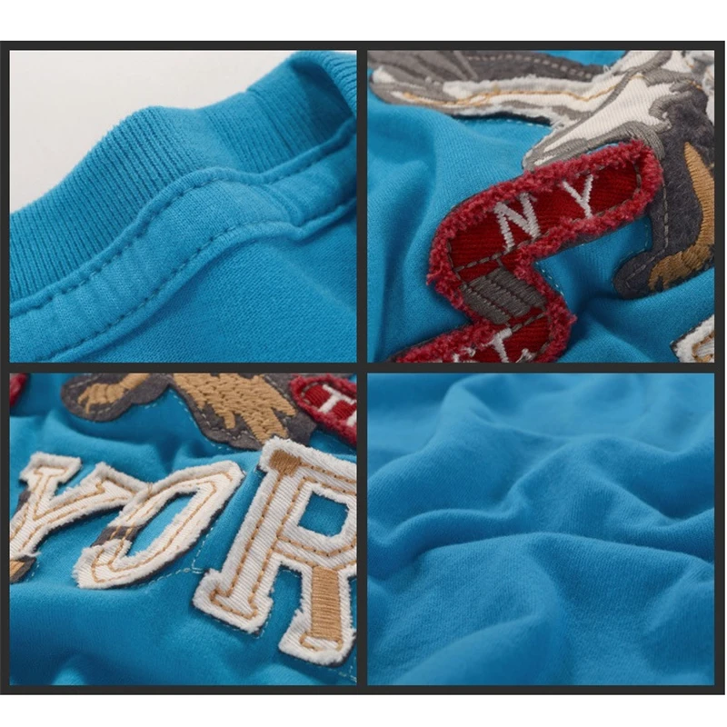 Мужская хлопковая футболка с круглым вырезом и вышивкой орла | одежда