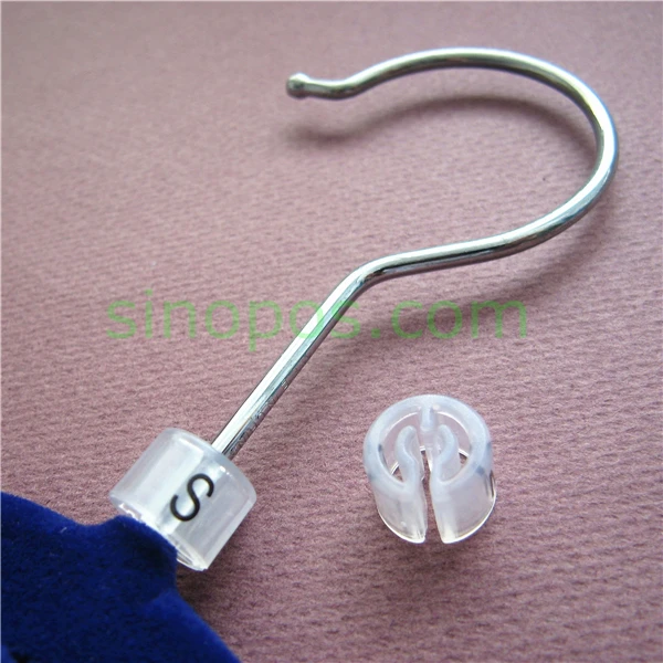Пластиковый прозрачный маркер для вешалок защелкивающийся круглый зажим одежды