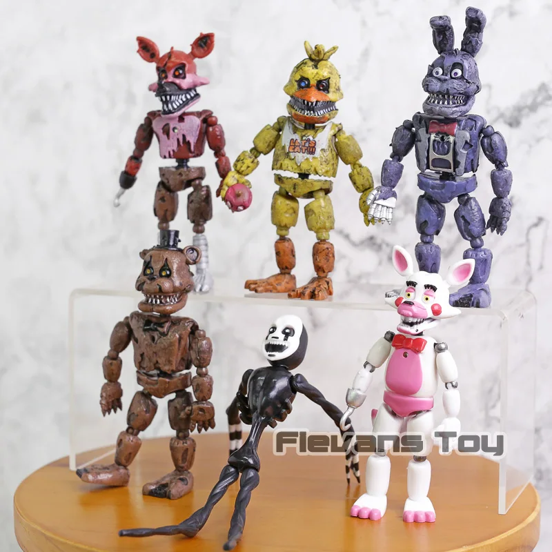 Five Nights At Freddy's ПВХ фигурку FNAF Бонни Фокси Фредди Fazbear медведь куклы игрушечные лошадки 6 шт./компл./
