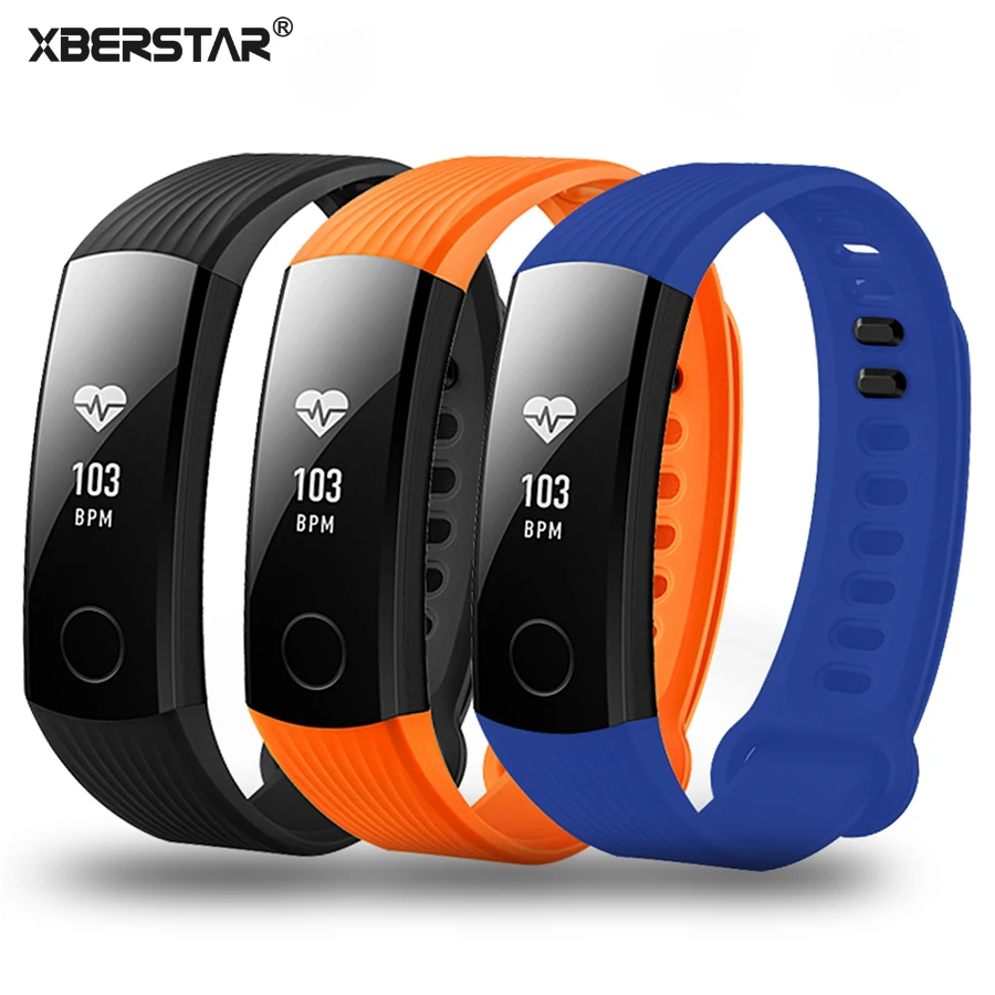Ремешок XBERSTAR для наручных часов Huawei Honor Band 3 спортивный сменный Браслет из ТПЭ