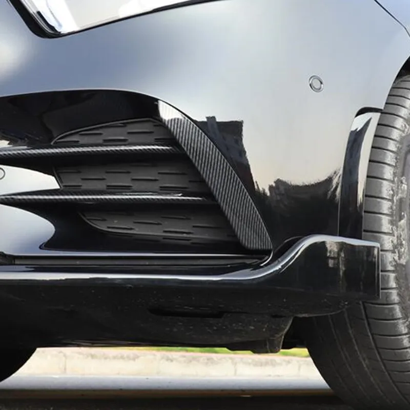 

Front Bumper Fog Lamp Grille Slats Spoiler Flap Wing Decoration Trim 2Pcs For Mercedes Benz A Class 180 200 2019 Car Accessories