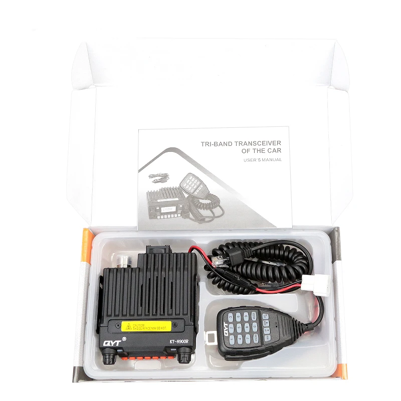 KT8900R TRI BAND 200CH мобильный радиоприемник Ham для автомобиля + Mic CTCSS/DCS/5 тонов кабель