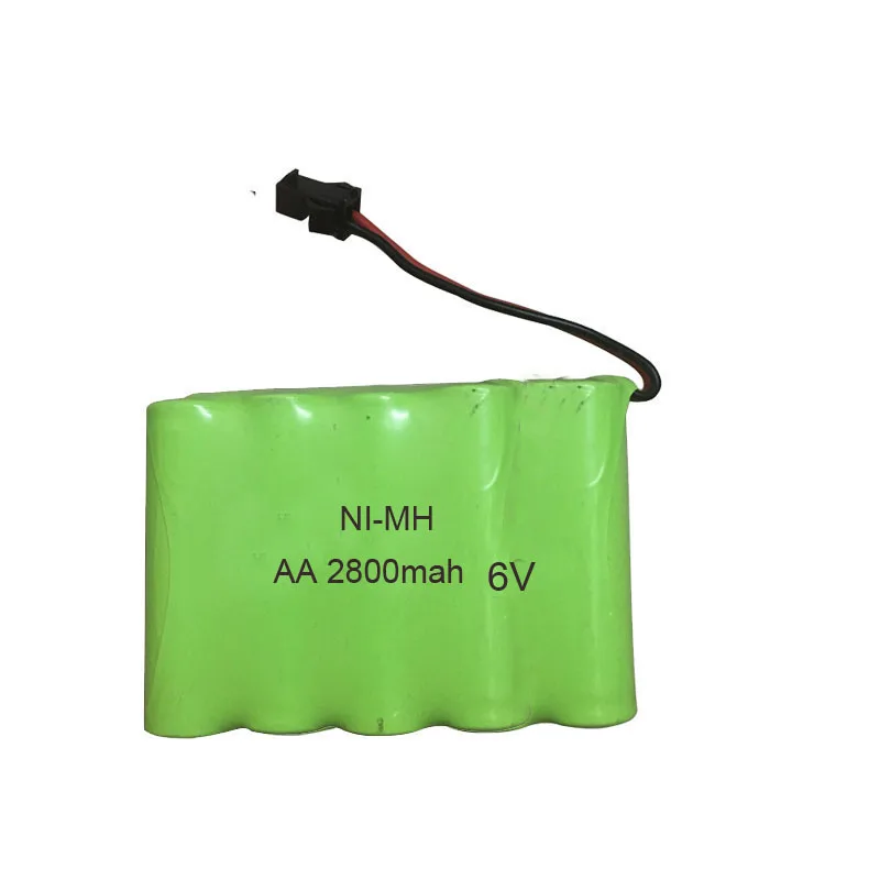 

6v 2800mah AA NI-MH Battery with charger High capacity electric toy battery Remote car ship robot rechargeable