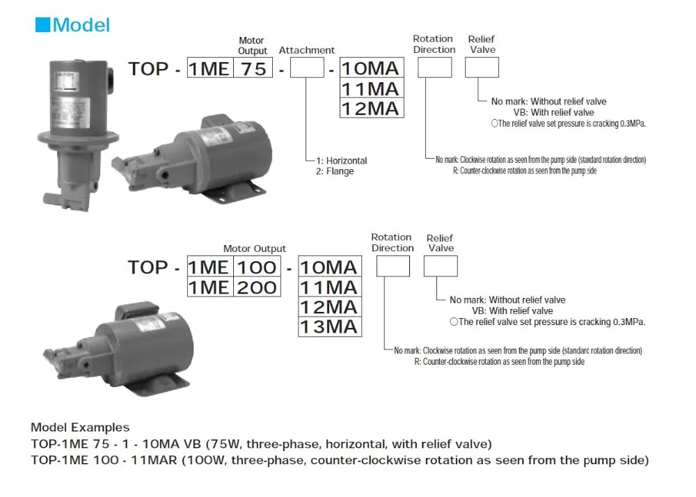 Топ насос серии подключение с мотором, Мощность 75 W/12 V TOP-1ME75-10MA TOP-1ME75-11MA TOP-1ME75-12MA