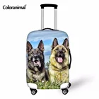 Coloranimal Пособия по немецкому языку животных с принтом лисы Чемодан эластичный стрейч крышка с Zapper пыле чехол нанести на 18-30 дюймов