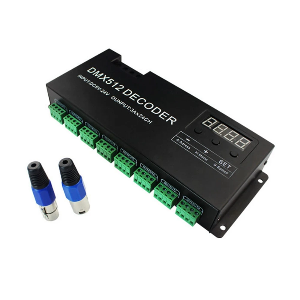 DMX512 декодер RGB Led контроллер 24 канала для одной светодиодной ленты Lihgt