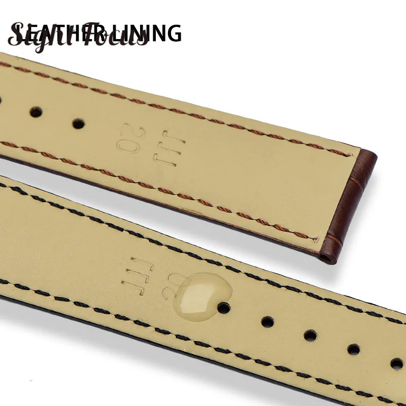 18mm 19mm 20mm 21mm Leather Strap for Omega Watch Speed Seamaster Band Strap Deployant Clasp Black Brown Watchband Bracelet Belt