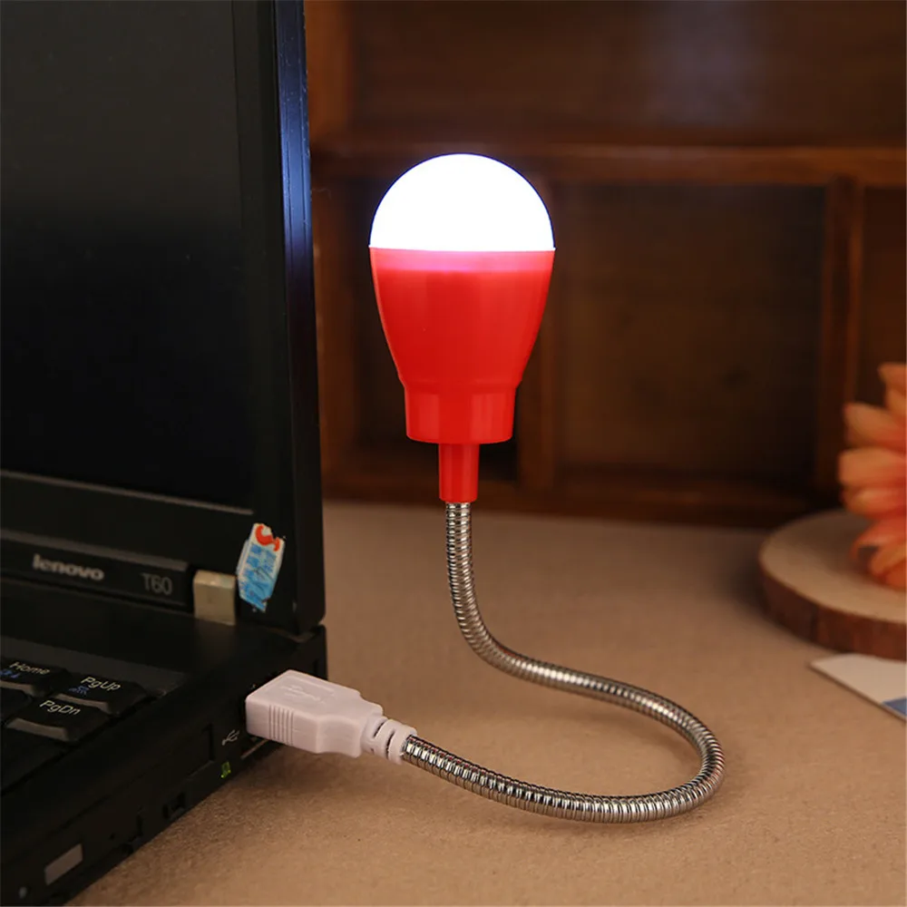 USB светодиодная шариковая лампа с металлической гибкой трубкой Регулируемая на