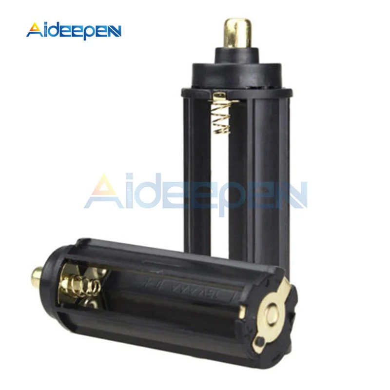 5 шт./лот 3 батарейки AAA черный пластиковый металлический держатель корпус