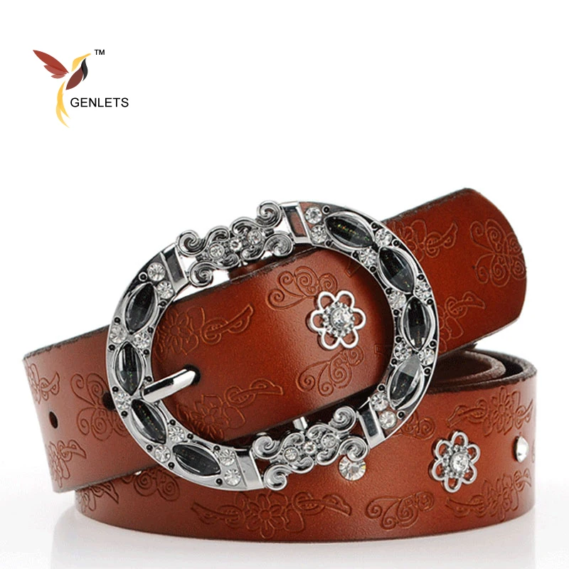 Новинка 2017 года пояса из натуральной кожи ремень для женщин Мода Пряжка ремни со