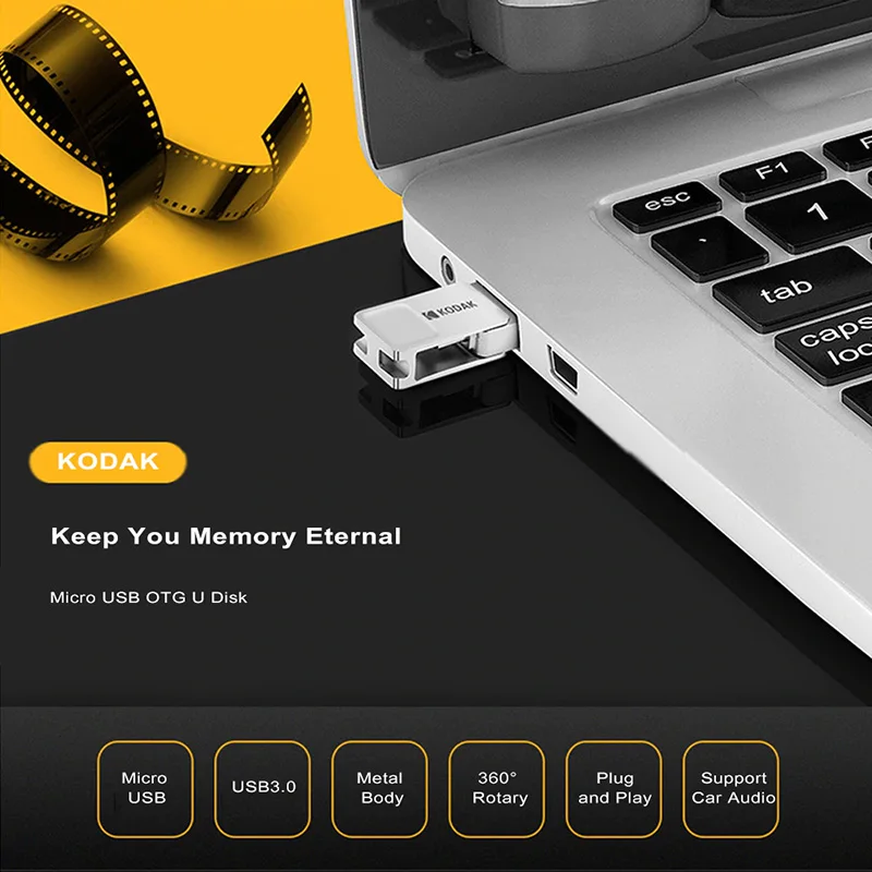 Оригинальный Kodak USB флэш накопитель K223B USB3.1 Micro двойной интерфейс памяти stick16GB 32GB