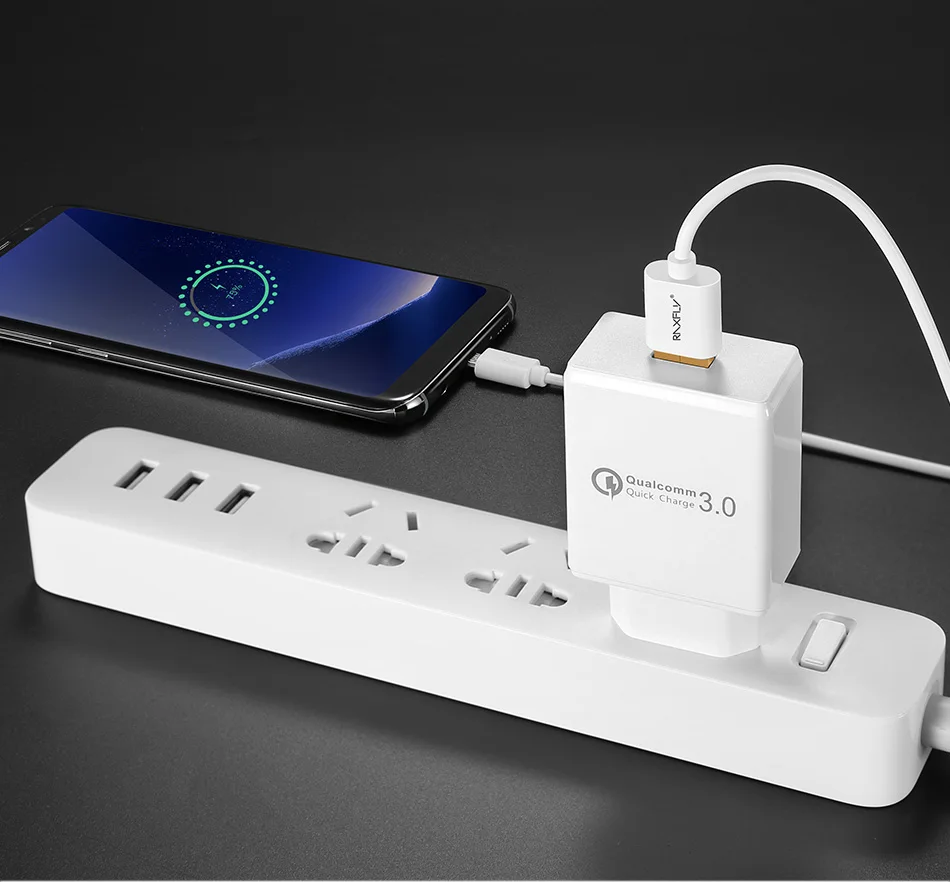 Raxfly Qualcomm Quick Charge 3.0 USB Зарядное устройство для iPhone X 8 Быстрая зарядка Путешествия стены США ЕС Разъем для Samsung s9 S8 Примечание адаптер