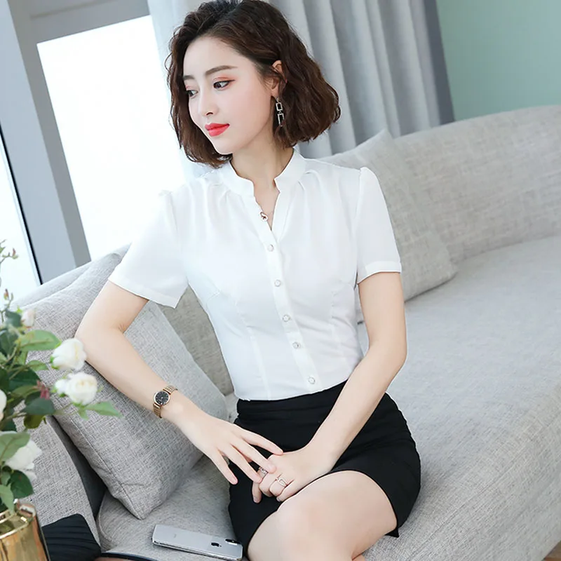 Женский офисный комбинезон белый деловой одежда для офиса лето 2019 | Женская