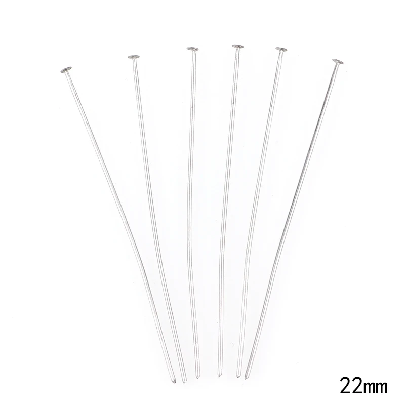 0.7x22mm 110pieces Шпильки из нержавеющей стали, яркие блестящие длинные Аксессуары для ювелирных изделий, аксессуары для поиска - Цвет: 0.7x22mm 110pieces