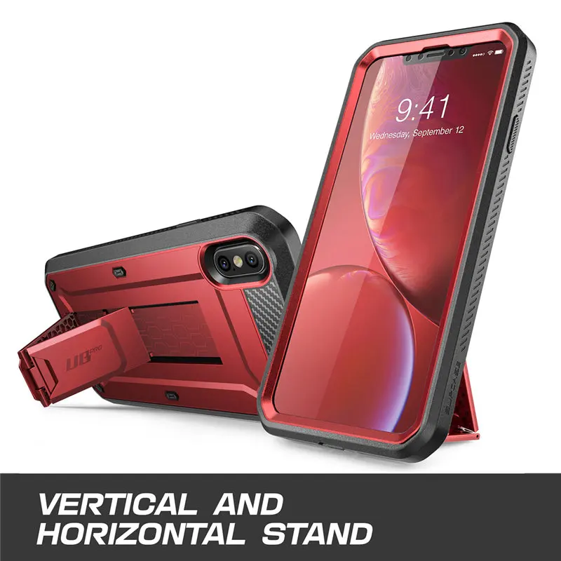 Чехол для iPhone Xs Max 6,5 дюймов SUPCASE UB Pro полнокорпусная прочная кобура чехол со встроенным протектором экрана и подставкой