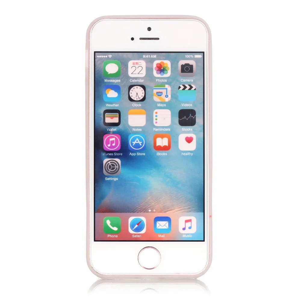 Световой случай Флуоресценции Мягкие TPU Крышка спс iPhone SE 5S 5 Для Apple Iphone 5G Яркое