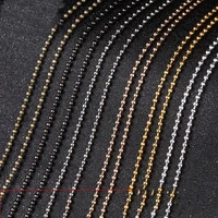 5 meters 1 2mm 1 5mm 2mm 2 4mm metal ball chains bracelet necklace chain round ball bead chains bulk for diy jewelry making