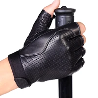 genuine leather gloves semi finger spring and autumn gulps half ride fashion fitness slip resistant hiking leather gloves