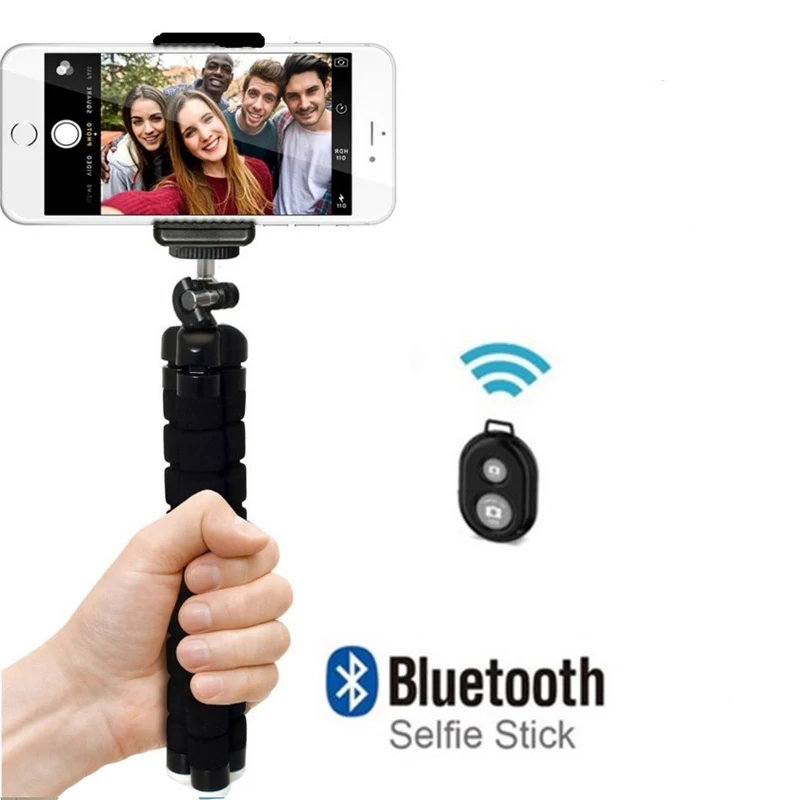 Универсальный гибкий губчатый штатив для селфи с Bluetooth спортивной камеры |