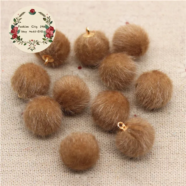 20pcs 20 шт 16 мм смешанные цвета, покрытая тканью, круглая подвеска из бисера для рукоделия/рукоделия - Цвет: 20pcs