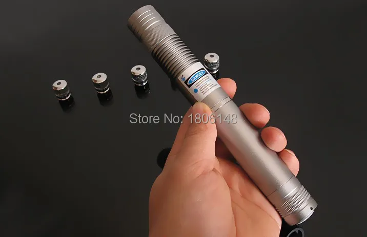 

High power Military Blue laser pointers 500000m 500w 450nm Flashlight Light Burning Match/dry wood/black plastic/Burn cigarettes