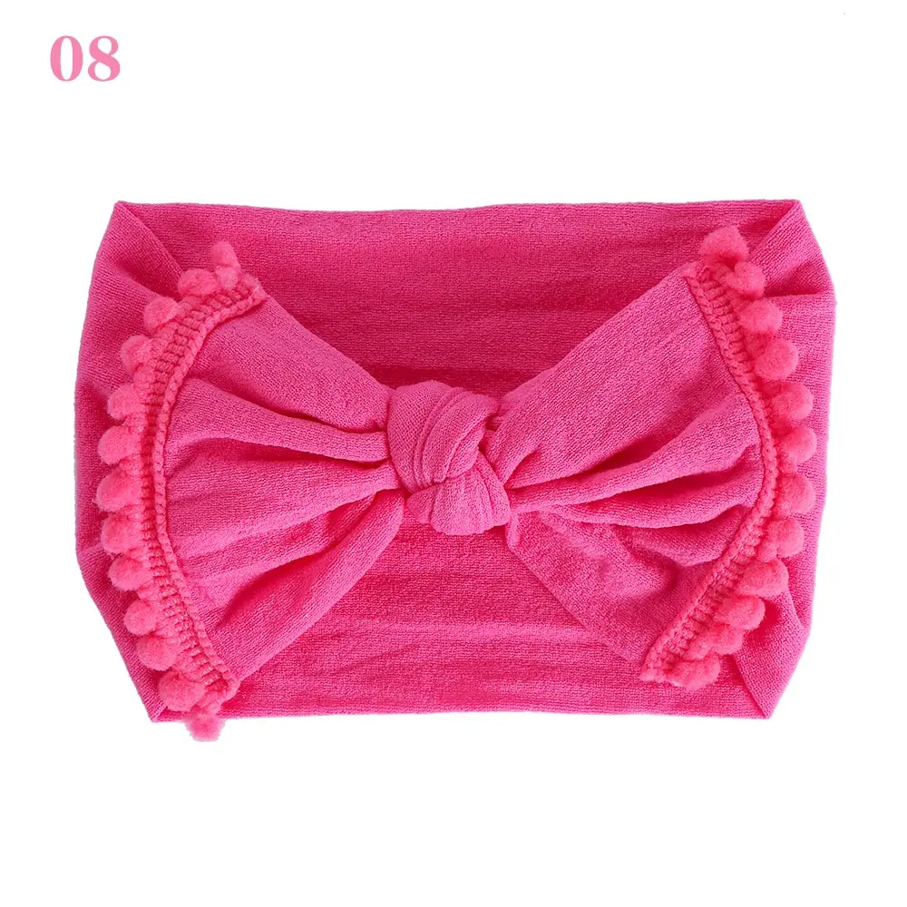 style B-8 Лидер продаж года, 1 шт., модная повязка на голову для маленьких девочек, детские кроличьи уши чалма с бантиком, нейлоновая повязка на голову, эластичная повязка на голову, головной убор - Цвет: style B-8