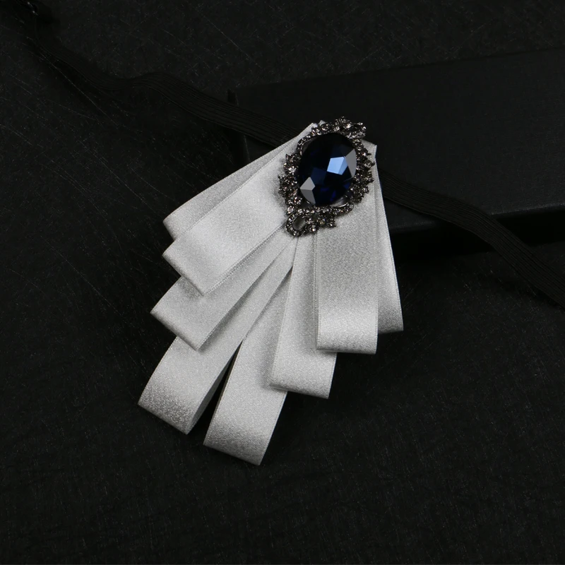 free shipping Korean Male men's woman female 2017 high-grade diamond collar dress Headdress bow tie groom wedding gift box |