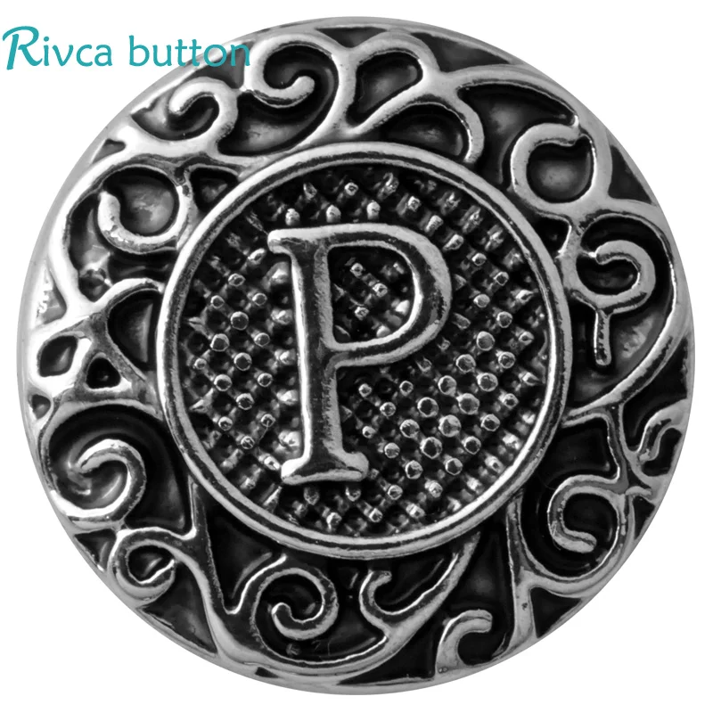 D02774 rivca Metal Alphabet O-Z snap charm bracelet for 18mm | Украшения и аксессуары