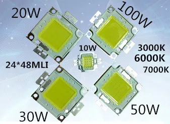 10 шт. светодиодный 1 Вт 3 20 30 50 100 3В 32V постоянного тока 12 В/24 в пост * 48mli чипы лампа
