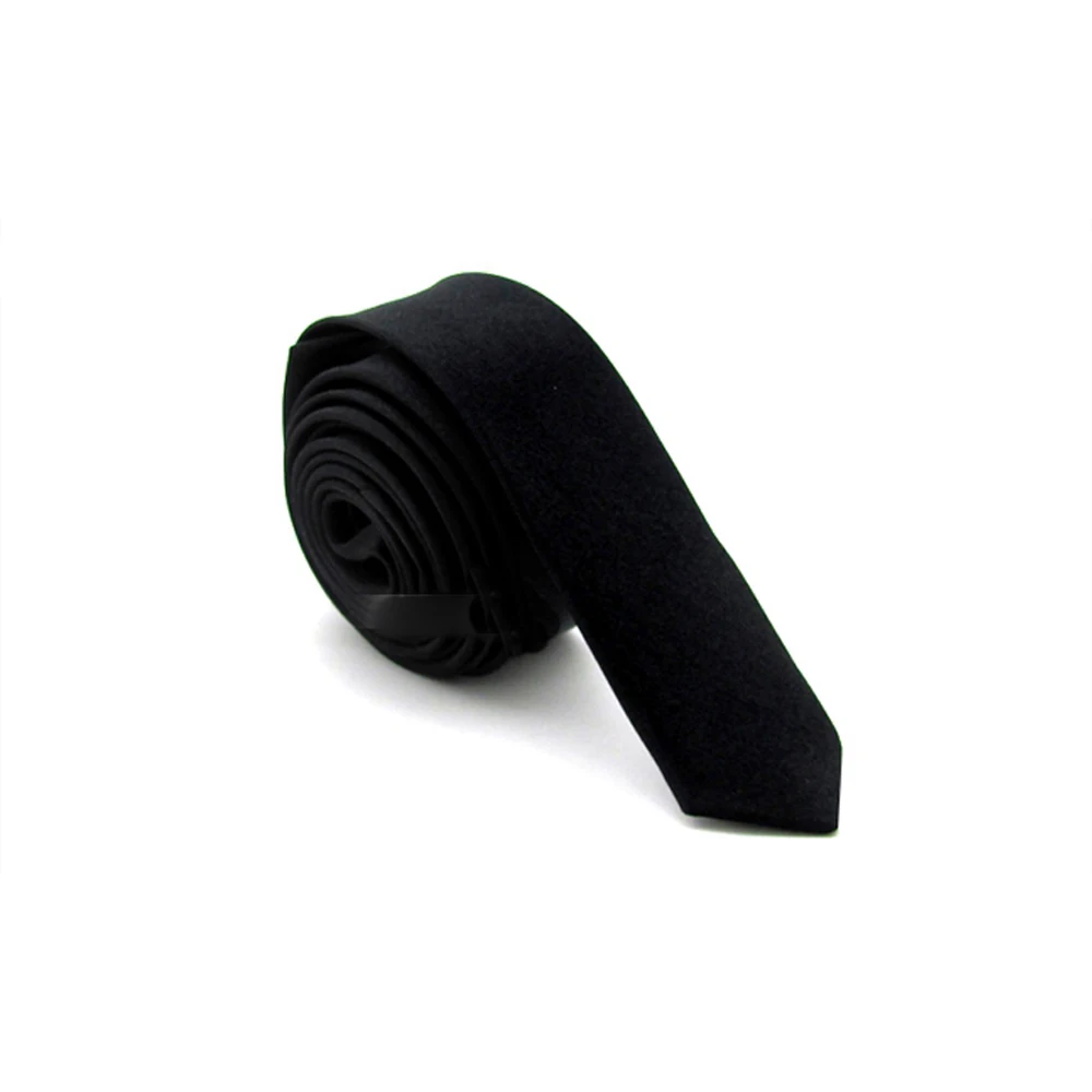 Однотонный атласный узкий галстук 5 см для мужчин и женщин тонкий студентов