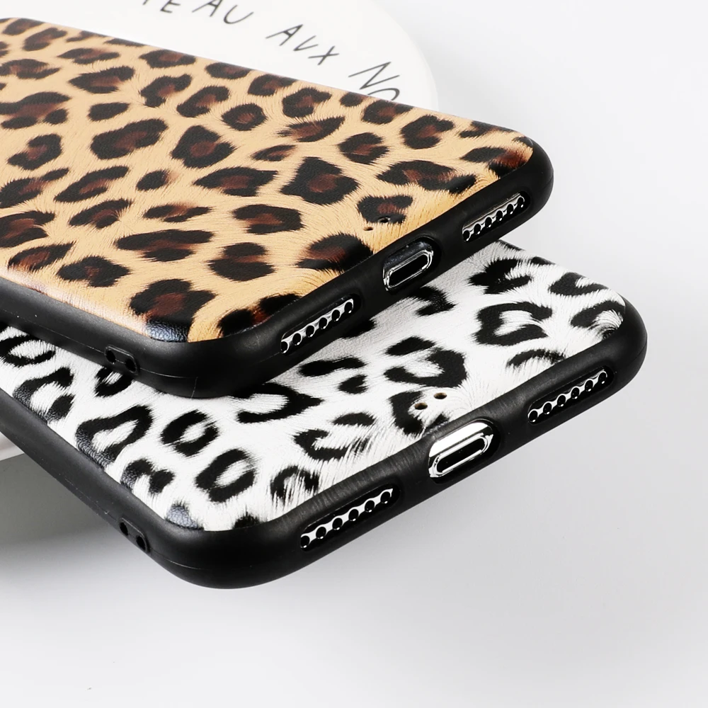 Case For iPhone XS XR Max X 8 7 6 6S Plus Fashion Vintage Leopard Print Soft TPU Phone Back Cover Cases Coque Gift |