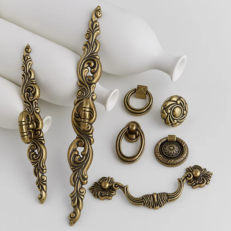 2 шт. дверные ручки из цинкового сплава в винтажном ретро стиле европейская